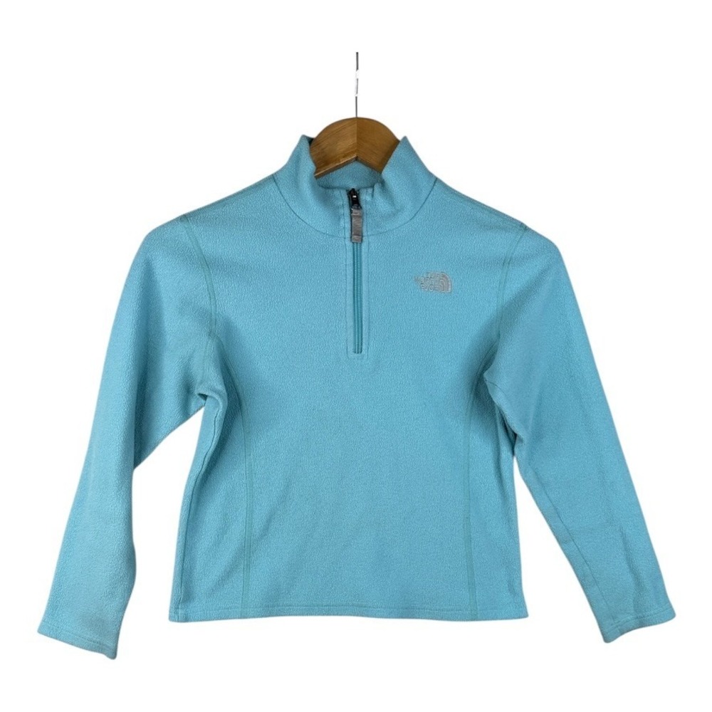 The North Face Fleece Quarter Zip Sweater size Medium Light Blue‎